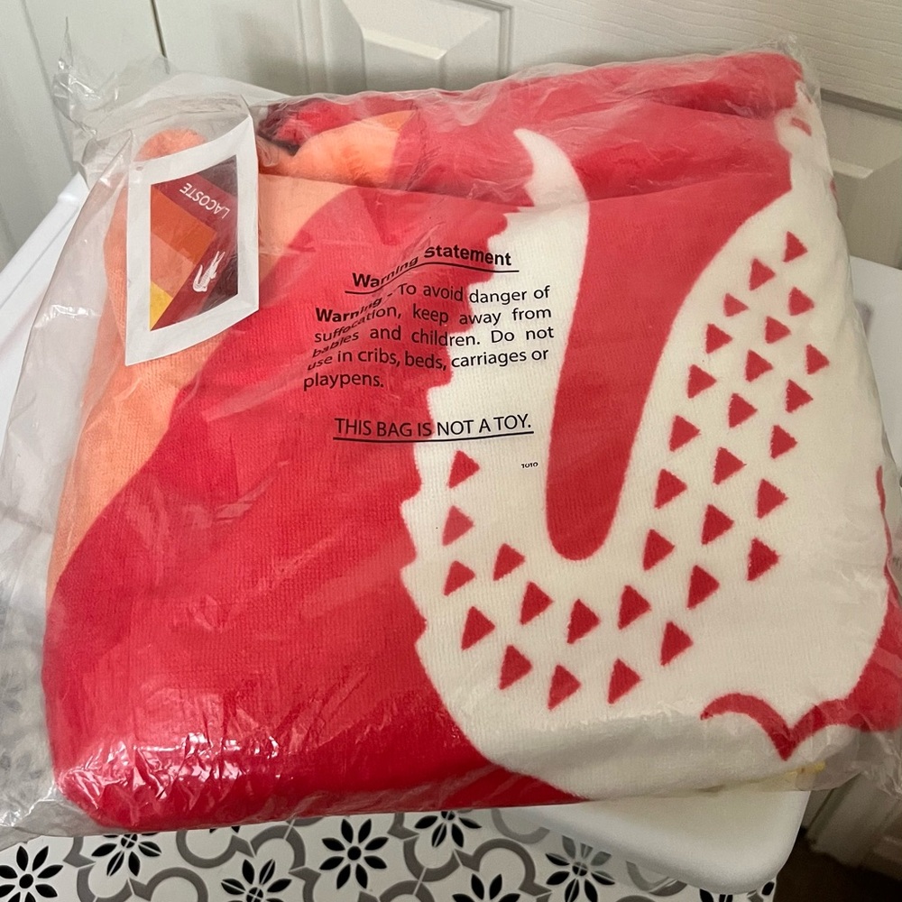 NWT Lacoste Home Kaleidoscope Beach Towel